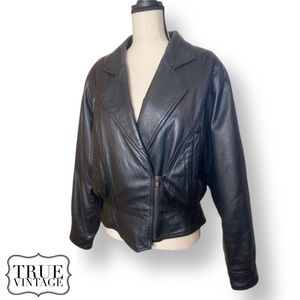 VTG Leather Limited Bomber Motorcycle Jacket Small